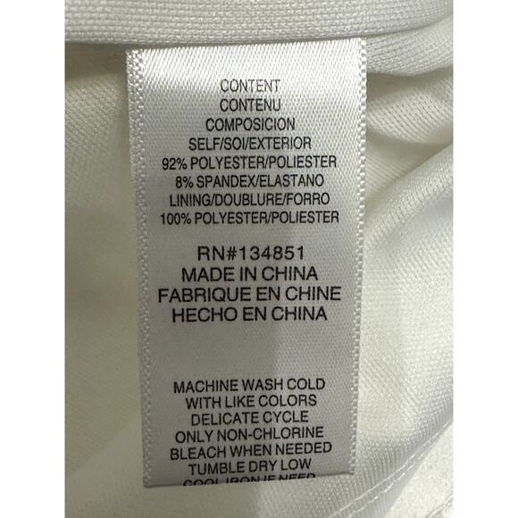 Charles Henry Mini Dress Ruffle Style Zipper Closure Off Shoulder Ivory XS NWOT - Picture 9 of 9